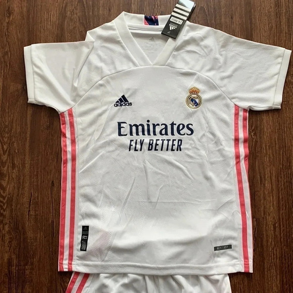 Adidas Real Madrid Hazard #7 Soccer Jersey & Shorts Set XL New - Picture 2 of 6